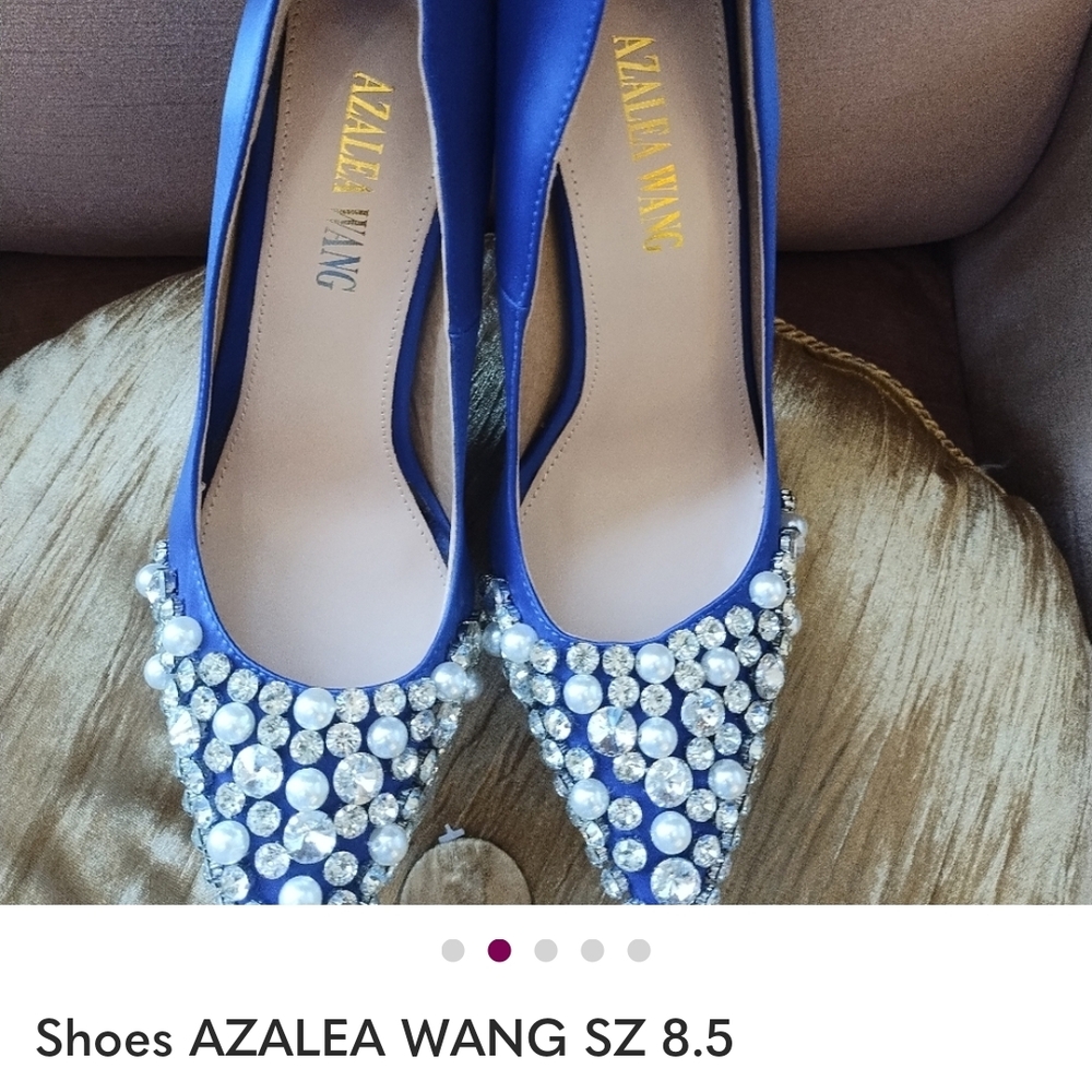 Azalea Wang Blue Embellished Heels